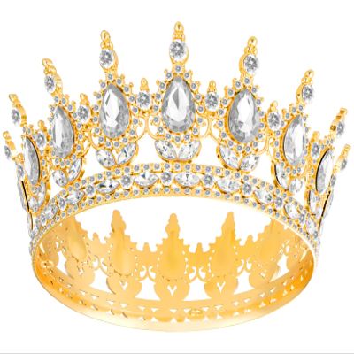 Papoopy Crown for Women, Queen Crown Tiara for Birthday Wedding Party Decorations Golden