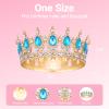 Papoopy Crown for Women, Queen Crown Tiara for Birthday Wedding Party Decorations Blue view 2