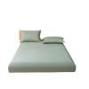 Bed Cover Room,Pure Color Pure Cotton Box Spring Mattress Protector, Suitable for 12"/30cm Deep Mattress Bedding Sheets,Purple,90cmx200cm (3pcs) view 2