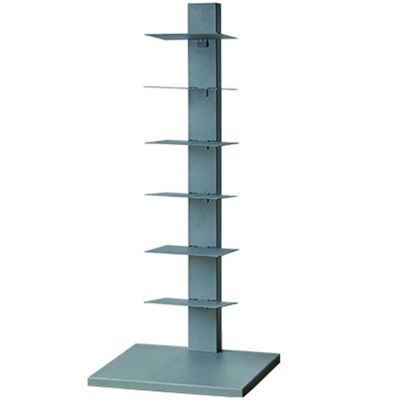 Heavy Duty Metal Spine Book Shelf,4-11 Tier Invisible Bookshelf with Removable Shelves and thicken Base vertical book shelf Various sizes and colors for Home Office Living Room etc(Gray,6Tier)