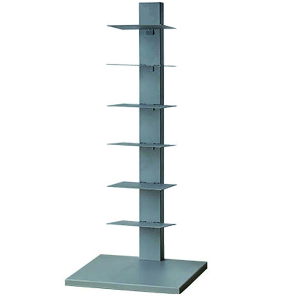 Heavy Duty Metal Spine Book Shelf,4-11 Tier Invisible Bookshelf with Removable Shelves and thicken Base vertical book shelf Various sizes and colors for Home Office Living Room etc(Gray,6Tier)