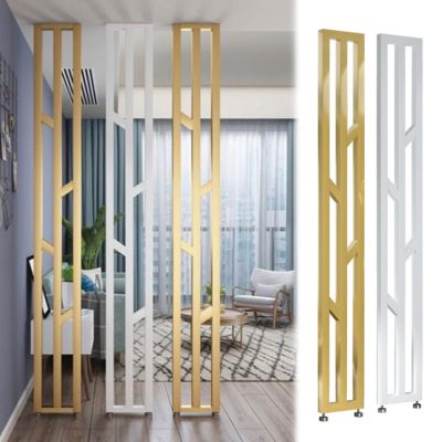 2pcs Room Separation Deviders Post/ Privacy Screens Columnar, 2 3 4 5 6 7 8 Ft Tall Freestanding Standing Metal Room Deviders, Bathroom Apartment Wall Partition Curtain/ Partitions Rooms(H-150cm/59in/