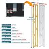 2pcs Room Separation Deviders Post/ Privacy Screens Columnar, 2 3 4 5 6 7 8 Ft Tall Freestanding Standing Metal Room Deviders, Bathroom Apartment Wall Partition Curtain/ Partitions Rooms(H-205cm/80.7i view 2
