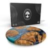 Handmade Olive Wood Round Resin Cheese & Charcuterie Board  Circular Decorative Epoxy Cutting Board with Unique Blue Resin Artwork, Ocean Oasis Design view 1