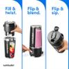 nutribullet Flip Portable Blender with Insulated Cup, Cordless, Black, NBPB50350AK view 3
