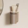 Zerodis Toothbrush Holder Wall Mounted Multifunctional Storage Rack, Hole Bathroom Organizer with Exclusive Space for Toothbrush and Toothbrush Cup, for Home, Apartments, Hotels view 2