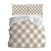 ALAGEO Khaki Buffalo Check Plaid Duvet Cover Sets Farmhouse Style Bedding Sets 3 Pcs Soft Comforter Cover Set Including 1 Quilt Cover 2 Pillow Cases, Queen Size Comforter Cover Set, LXM08714 view 1