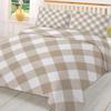ALAGEO Khaki Buffalo Check Plaid Duvet Cover Sets Farmhouse Style Bedding Sets 3 Pcs Soft Comforter Cover Set Including 1 Quilt Cover 2 Pillow Cases, Queen Size Comforter Cover Set, LXM08714 view 4