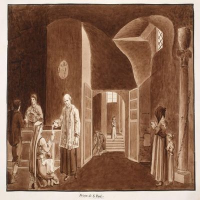 ZVLYVHSK Famous Painting Photo Painting Prints Artwork Pictures the Prison of St Paul by Agostino Tofanelli Pictures Printed for Office Decor 60x90cm