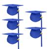 Matte Royal Blue Graduation Cap with 2026 Year Charm Adult Unisex view 1