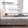 AMICLIBER 3 Inch Plush Queen Gel Memory Foam Mattress Topper, Cooling Bed Topper with Removable Cover, Soft & Pain Relief & Breathable, CertiPUR-US & Oeko-Tex Certified view 2