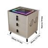 TBQATNTS LED Nightstand with 4 Speakers and Fingerprint Lock, Modern Nightstand with Wireless Charging and USB Ports, 3-Tier Bed Side Table, Night Stand for Bedroom, Living Room,White view 2