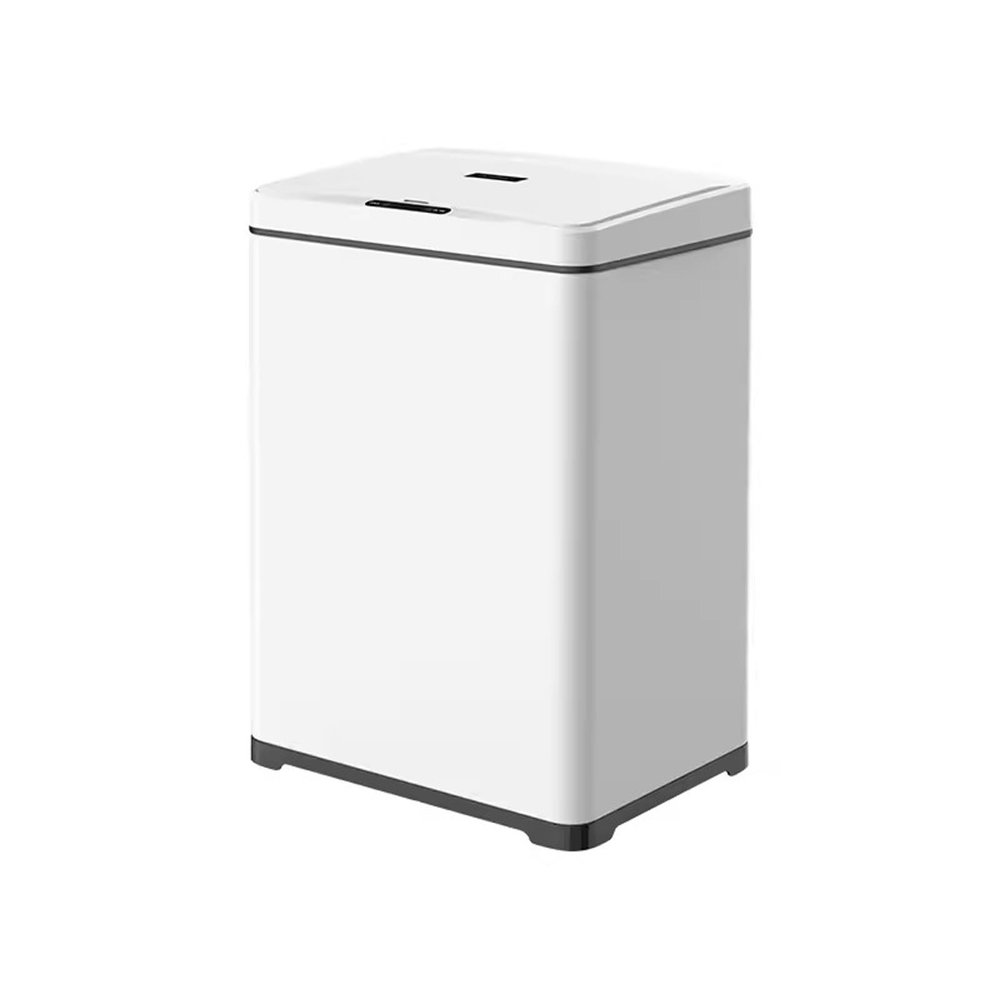 yanzhuen001 Fashionable Indoor Garbage Bin, Intelligent Sensor 30 Liters Trash Can with Lid Large Commercial Home Kitchen Hotel Mall Intelligent Trash Can Sensor,Get More Storage(White)