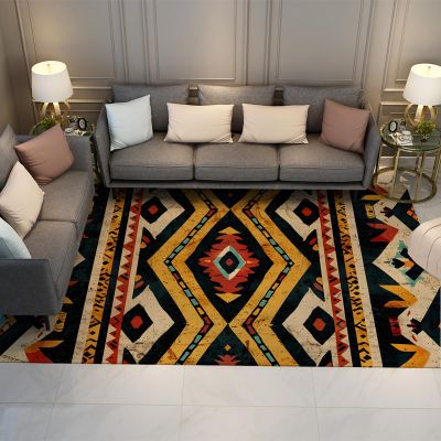 Boho Tribal Design Carpets 2'x3' - Morocco Collection Area Rug Southwest Native Style Carpets Non-Slip Machine Washable Kitchen Rug