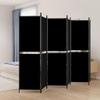 6-Panel Room Divider Black,Privacy Screens,Office Dividers,Temporary Room Separator,Portable Wall Partition,Cloakroom Divider,Foldable,for Bedrooms,Living Rooms,Indoor, 118.1"x70.9" Fabric view 1