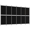 6-Panel Room Divider Black,Privacy Screens,Office Dividers,Temporary Room Separator,Portable Wall Partition,Cloakroom Divider,Foldable,for Bedrooms,Living Rooms,Indoor, 118.1"x70.9" Fabric view 2