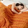 Aganear Flannel Throw Blanket - 50"x60" Orange Blankets Boho Decor Cozy Soft Bedding for Warm Present for Tennessee Vols, Christmas, Halloween, Housewarming view 2