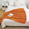 Aganear Flannel Throw Blanket - 50"x60" Orange Blankets Boho Decor Cozy Soft Bedding for Warm Present for Tennessee Vols, Christmas, Halloween, Housewarming view 3