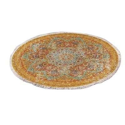 120 * 120 cm European Ethnic Style Home Bedroom, Living Room, Study, Entrance mat, Computer Chair mat, Circular Carpet(Y-H16,Diameter 60cm)