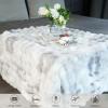 Luxury Thick Plush Tie Dye Faux Rabbit Fur Throw Blanket Ultra-Plush Cozy Soft Decorative Blanket Use for Couch Bed Travel(Tie Dye Grey,60"*80") view 4