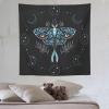 HZOHNAGO Moth Tapestry Moon Blue Wings Leaves Botanical Vintage Aesthetic Pattern Printed Tapestry Wall Hanging for Bedroom Living Room Dorm 60" W x 60" H view 3