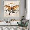 HZOHNAGO Moth Tapestry Mid Century Boho Moon Purple Green Leaves Moth Pattern Printed Tapestry Wall Hanging for Bedroom Living Room Dorm 60" W x 60" H view 2