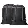 CALACH 2 Pack Laundry Bag Backpack, 27 x 34Sturdy Laundry Bag with Shoulder Straps Drawstring Closure Heavy Duty Foldable Laundry Backpack for College, Travel, Laundromat, Apartment (Black) view 1