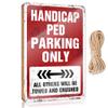 ADWD Office Signs for Desk Funny Handicap Ped Parking Only Wooden Sign House Decor Clearance Teen Stuff(15X28CM) view 1