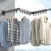 Ciieeo 1set Folding Balcony Drying Rack Punch Aluminium Alloy Clothes Hanger for Bathrooms Laundry and Bedrooms Space-Saving Wall-Mounted Design Easy to Install view 4