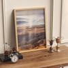 SIGNLEADER Framed Wall Art Print Clouds Autumn Mountain Forest Landscape Nature Illustration Decorative Country/Farmhouse Rustic Cozy Zen for Living Room, Bedroom, Office - 8"x10" Natural view 2
