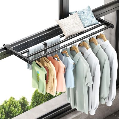 Adjustable Drying Racks for Balcony Railings Windowsill Radiator Foldable Laundry Drying Racks Collapsible Retractable Towel Rack, Easy to Carry