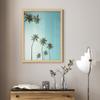 SIGNLEADER Framed Wall Art Print Ground View of Tropical Beach Palm Trees Nature Modern Illustration Decorative Country/Farmhouse Rustic Cozy Zen for Living Room, Bedroom, Office - 8"x10" Natural view 3