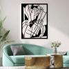 Picasso Artwork Metal Wall Art, Pablo Picasso Faces Metal Wall Decor, Abstract Wall Art, Abstract Faces Metal Wall Art, Minimalist Wall Art, Living Room Wall Decor (Silver, 18"x24"|45x60cm) view 3