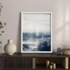 SIGNLEADER Framed Wall Art Print Misty Cloud Blue Mountain Range Valley Nature Illustration Decorative Country/Farmhouse Rustic Cozy Zen for Living Room, Bedroom, Office - 11"x14" White view 2