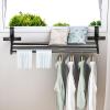 Hanging Clothes Drying Rack Retractable Foldable Clothes Hanger for Balcony Railings Windowsill Radiator Airer Clothes Hanger Rack Laundry Room Storage Organization view 1
