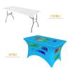 AEKSCOH Custom Tablecloth with Your Business Logo Stretch Fitted Table Cloth Custom-Made Fit Rectangular Tablecloth for 4 Ft Table Style01 view 4