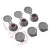 Bottle Emptying Caps Kit, 6 Adapters Transfer Connector, 3 Sizes Inverted Caps Flipping Bottle Set, Get Every Drop Out Of Lotions, Shampoos, Kitchen Condiments, Beauty Kitchen Supplies, Gray view 2
