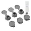 Bottle Emptying Caps Kit, 6 Adapters Transfer Connector, 3 Sizes Inverted Caps Flipping Bottle Set, Get Every Drop Out Of Lotions, Shampoos, Kitchen Condiments, Beauty Kitchen Supplies, Gray view 4