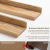 FLYJOE Picture Ledge Shelf | 48 Inch Floating Shelves Set of 2 | Natural Wood Wall Shelves with Lip | Wooden Picture Shelf for Wall with Ledge | Photo Ledges view 4