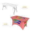 AEKSCOH Custom Tablecloth with Your Business Logo Stretch Fitted Table Cloth Custom-Made Fit Rectangular Tablecloth for 4 Ft Table Style04 view 4