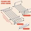 Extendable Balcony Drying Rack, Stainless Steel Telescopic Folding Hanging Drying Rack, Wall-Mounted Clothes Airer Hanging Drying Rack for Indoor and Outdoor Railing view 3