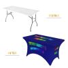AEKSCOH Custom Tablecloth with Your Business Logo Stretch Fitted Table Cloth Custom-Made Fit Rectangular Tablecloth for 4 Ft Table Style09 view 4