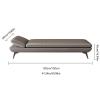 ULTRAWAVE Bedroom Bench Leather Bench with Upholstered Entry Lounge Bench with Metal Legs Comfortable Seating Bench Footstool for Living Room, Entryway, Dining Room Bed Benches(Gray,120 * 50 * 42cm) view 2