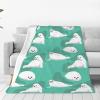 Animal Seal Pattern Blanket Soft Lightweight Throw for Bedding Room Travel Office Decor 40"x30" view 1