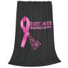 Breast Cancer Awareness Month Blanket Soft Lightweight Throw for Bedding Room Travel Office Decor 40"x30" view 2