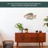 flexman Wooden Hollowed Fish Striped, Coastal Home Decor Multilayer Wooden Hollowed Fish Figurine Decor Centerpieces for Home Cafe Bar Living Room Office (Bass) view 3