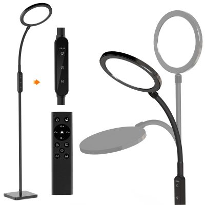 RICIAL 2-in-1 Floor Lamp  Standing Lamp with 4 Brightness Levels, 4 Color Temperatures, Timers & Memory, LED Floor Lamp Flexible Design for Home Office