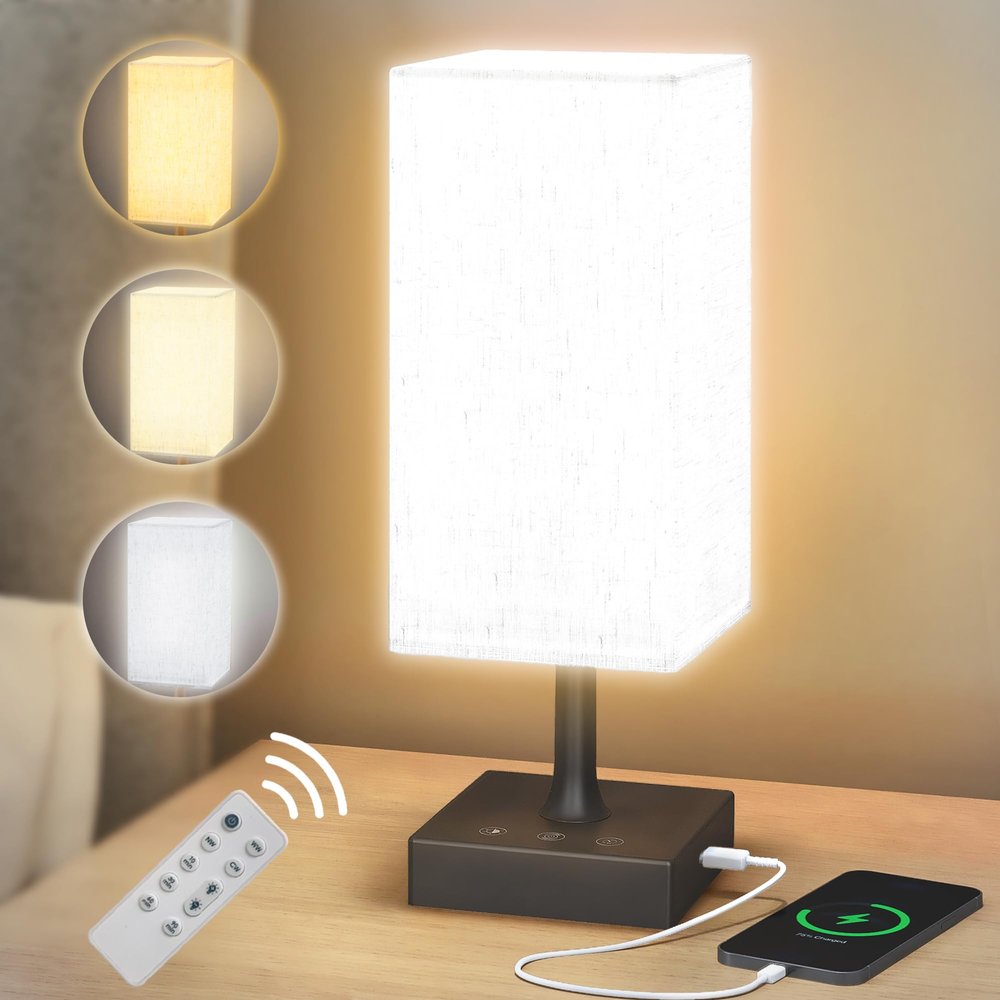 FARRIDE Light Therapy Lamp 10000 Lux Sun Lamp with 3 Color Temperatures, Adjustable Brightness, 4 Timer & Memory Function, Full Spectrum Light, Sunlight Lamp with Remote Control for Home, Happy Life