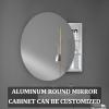 Mirror Cabinet Wall-Mounted Bathroom Mirror Cabinet Aluminum Storage Cabinet Mirror Medicine Cabinet Medicine Cabinets for Bathroom(B,70 * 48 * 12CM) view 4
