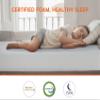 Capacmkseh 12 inch Twin XL Size Mattress, Memory Foam Mattress for Pressure Relief, Medium Firm Mattress Zoned Pressure Relief Pad Mattresses, Bed in a Box, CertiPUR-US Certified Fiberglass Free view 3